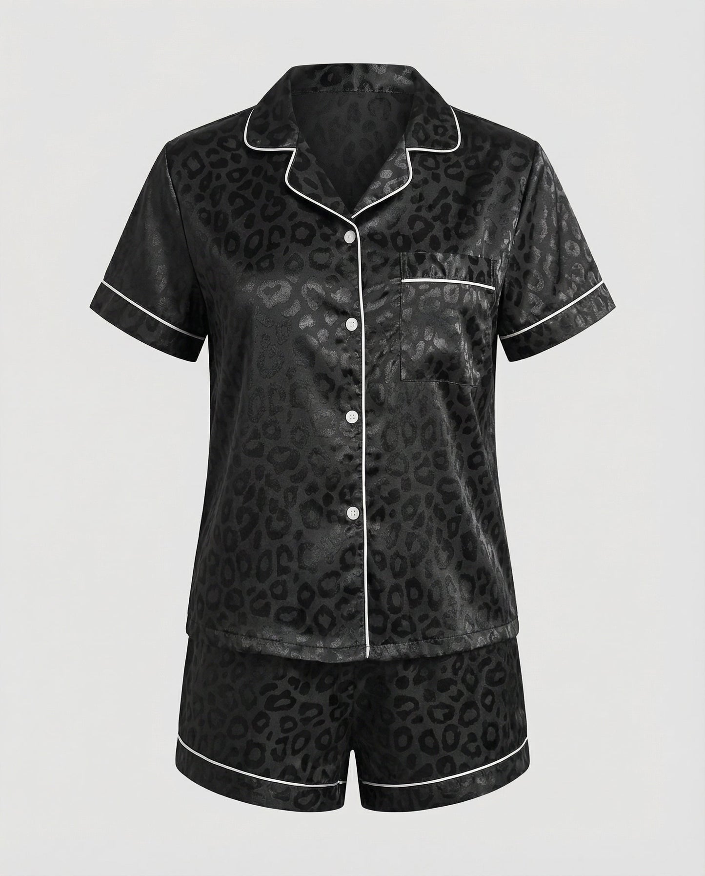 Damen Satin Pyjama Set Komfort