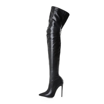 Eveloria Damen Kniehohe Absatzstiefel