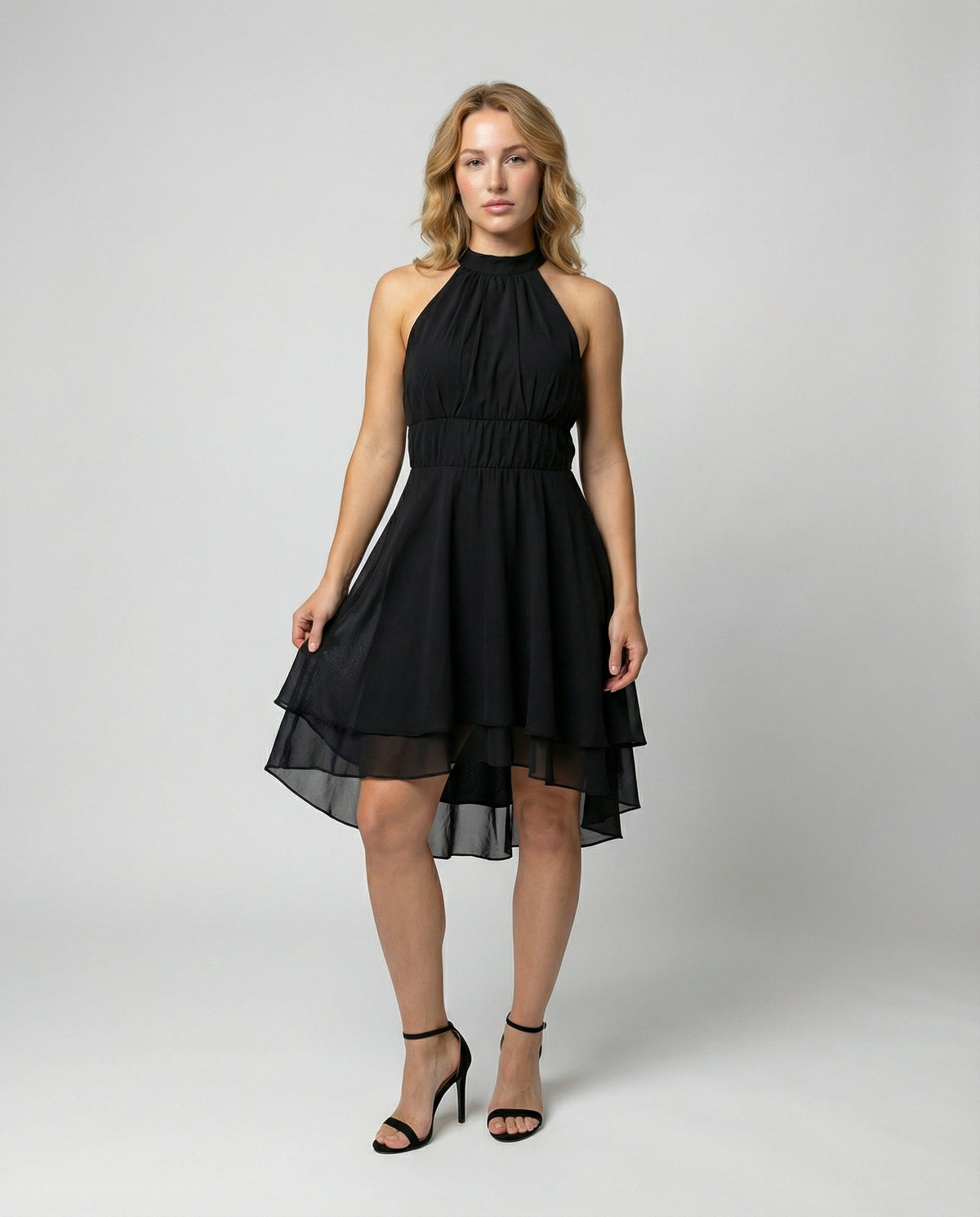 Damen Sommerkleid Rüschen Leicht Blumenmuster