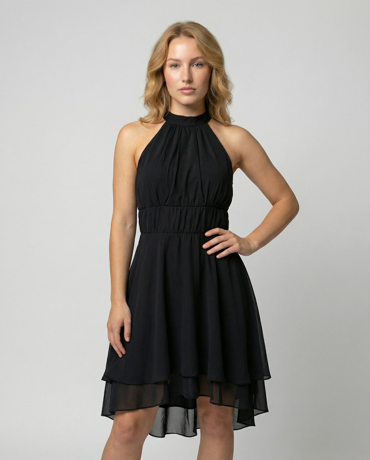 Damen Sommerkleid Rüschen Leicht Blumenmuster - Eveloria