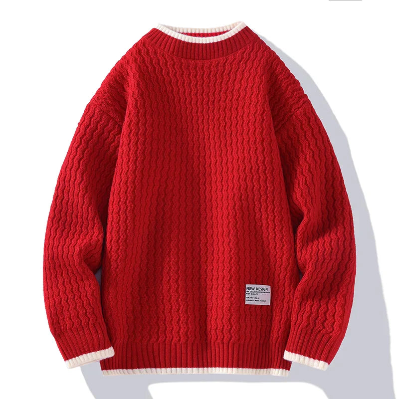 Herren Strickpullover Strukturstrick