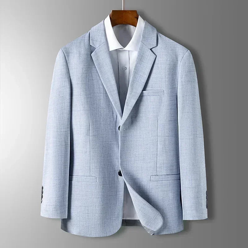 Valerio Herren Blazer Blau Grau Beige