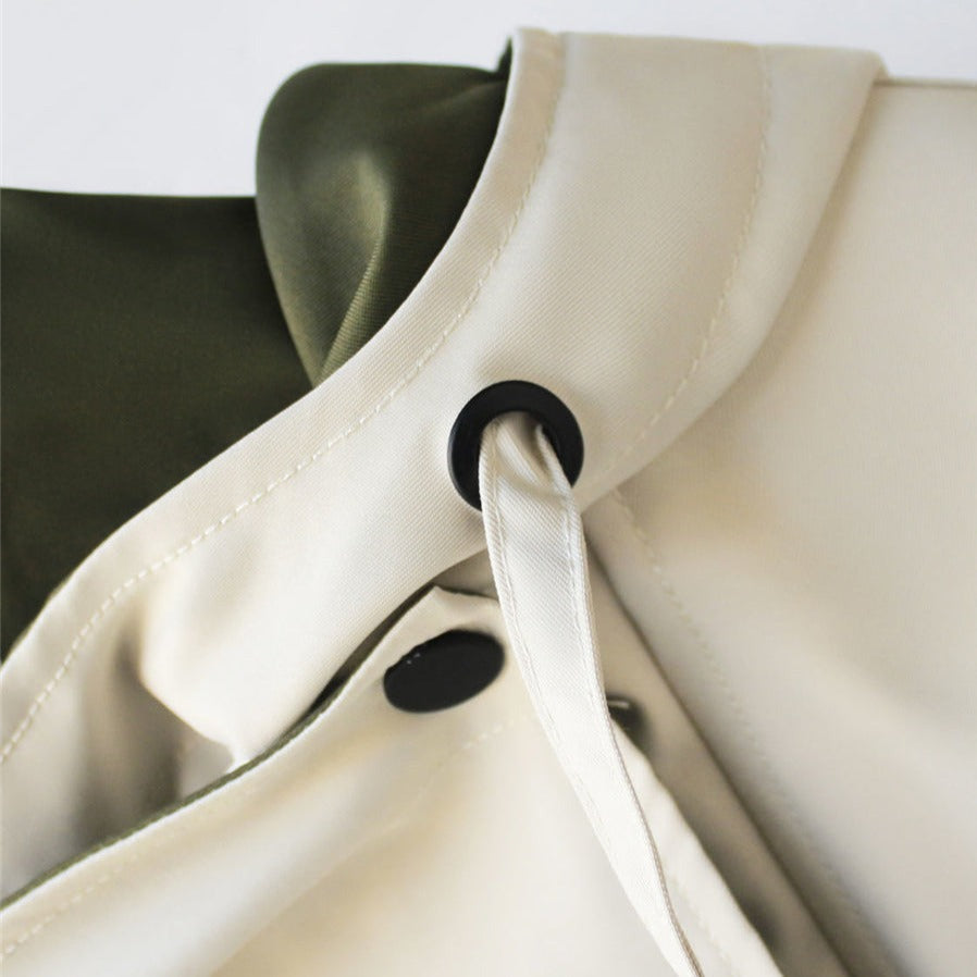 Damen Übergangsjacke Moderner Layer-Look Beige