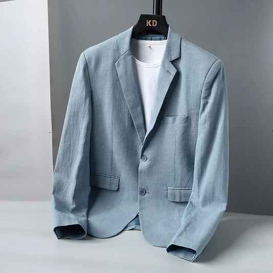 Herren Leinenblazer Elegant Beige - Norvielle