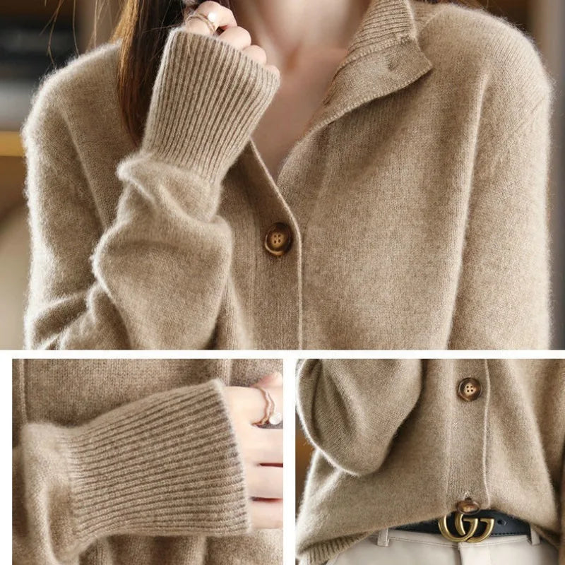 Damen Cardigan Strickjacke Winter