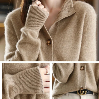 Damen Cardigan Strickjacke Winter