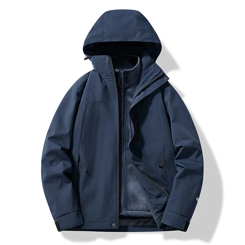 Herren Winterjacke Kapuze Warm Erich