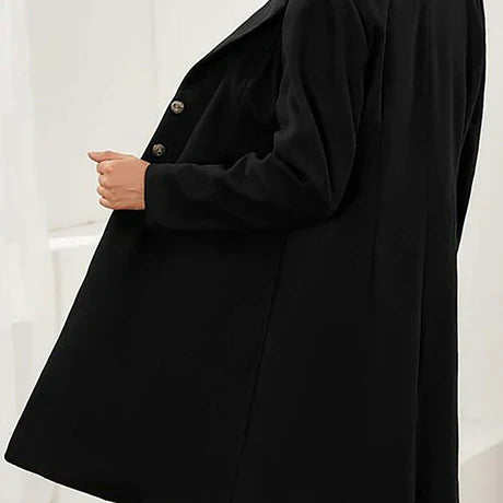 Damen Mantel Slim Fit Mittellang Reverskragen