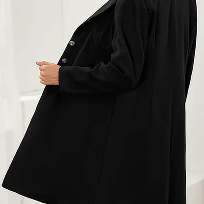 Damen Mantel Slim Fit Mittellang Reverskragen