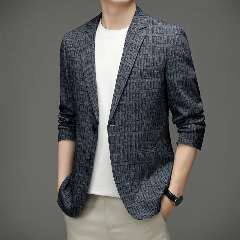 Herren Blazer Geometrisches Muster Modern