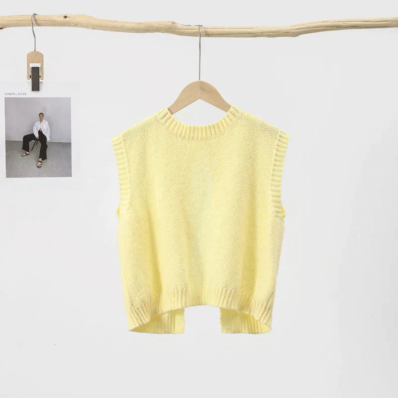 Eveloria Damen Rückenfreies Gestrickt mit Bändern