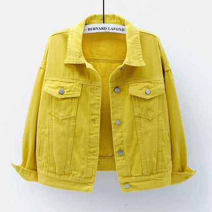 Damen Denimjacke Klassisch Vielfältige Farben