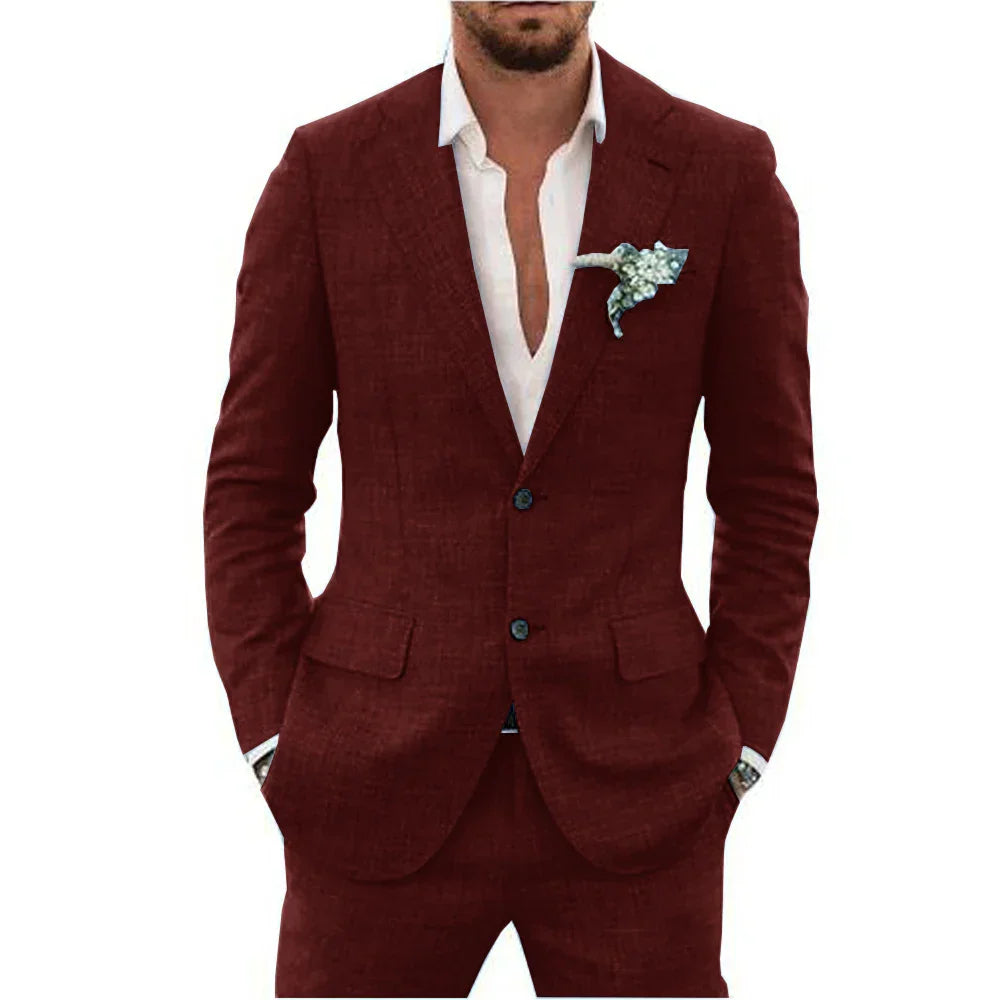 Herren Anzug Sommer Slim Fit