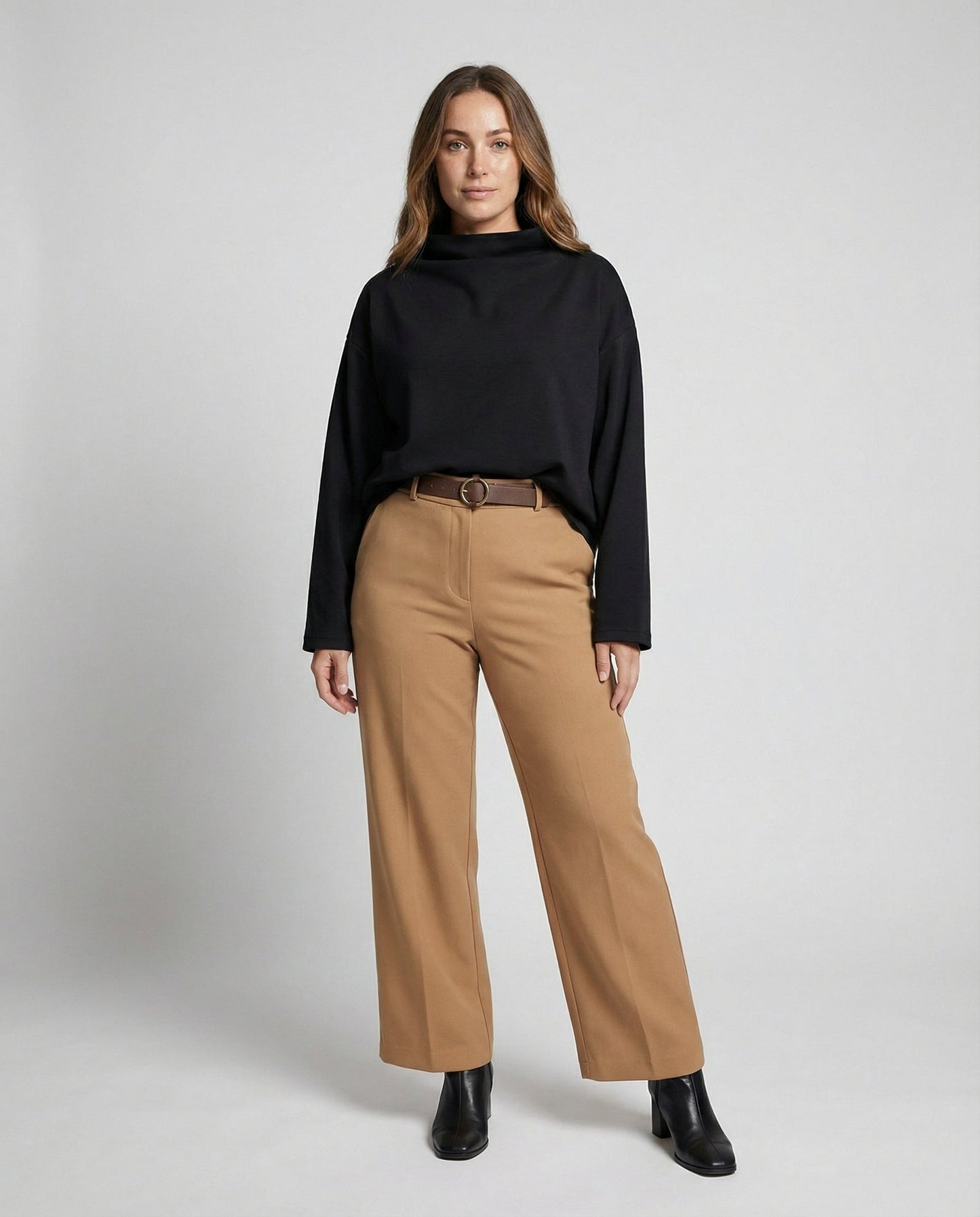 Damen Oversize Rollkragenpullover