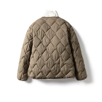 Damen Pufferjacke Warm Gesteppt Leicht