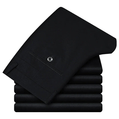 Herren Anzughosen Slim Fit Baumwolle