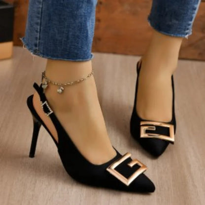 Damen High Heels Sandalen Pumps Mittel Absatz