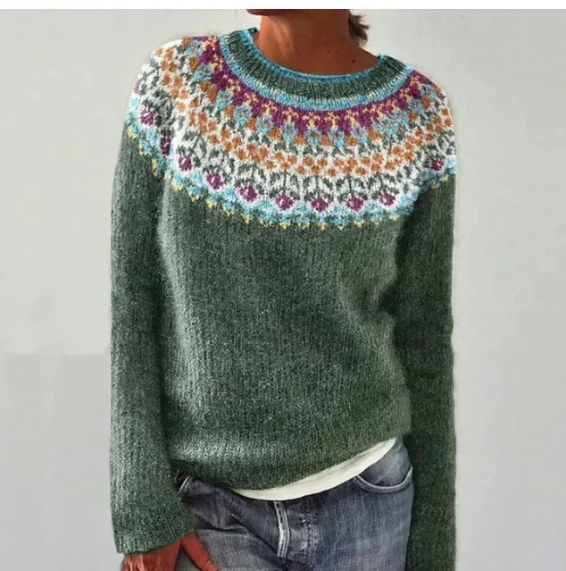 Damen Grobstrick Pullover Kurz