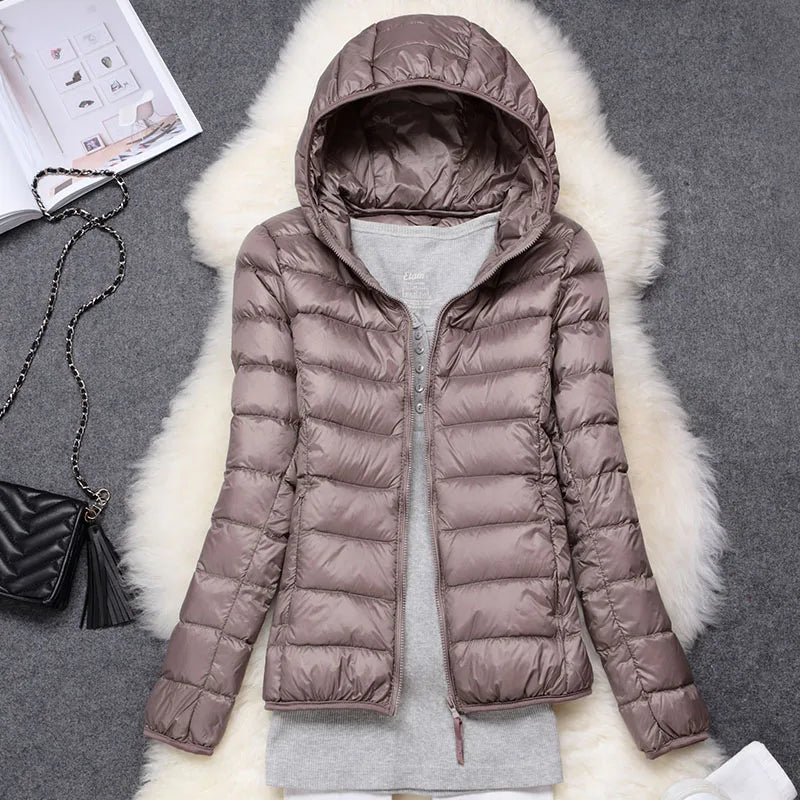 Eveloria Damen Daunenjacke Ultraleicht Mit Kapuze