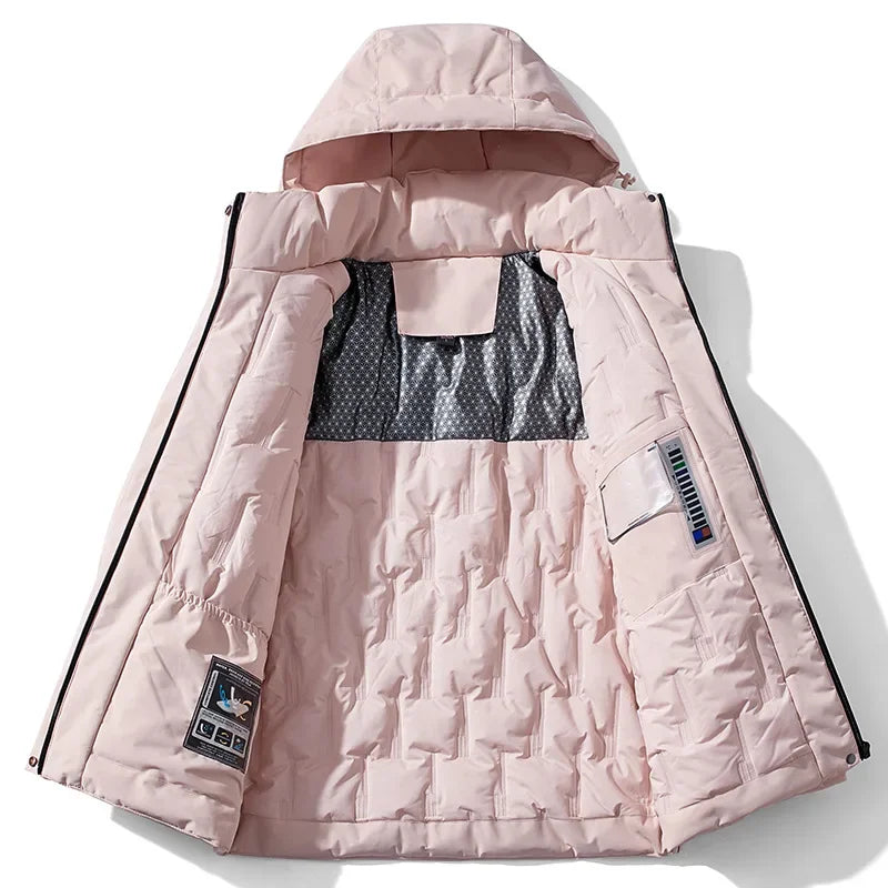 Damen Wasserdichte Winterjacke Fleece-Futter