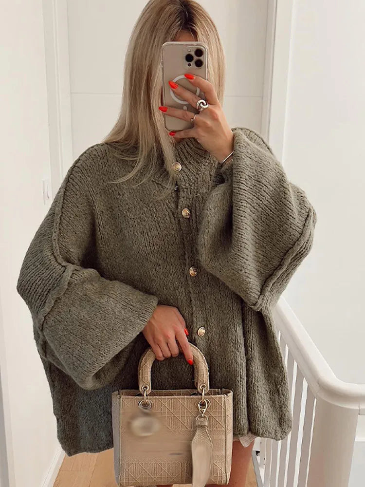 Eveloria Damen Übergroßer Cardigan Bequem