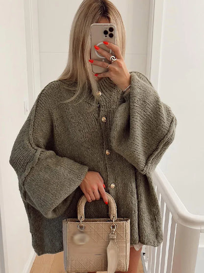 Eveloria Damen Übergroßer Cardigan Bequem