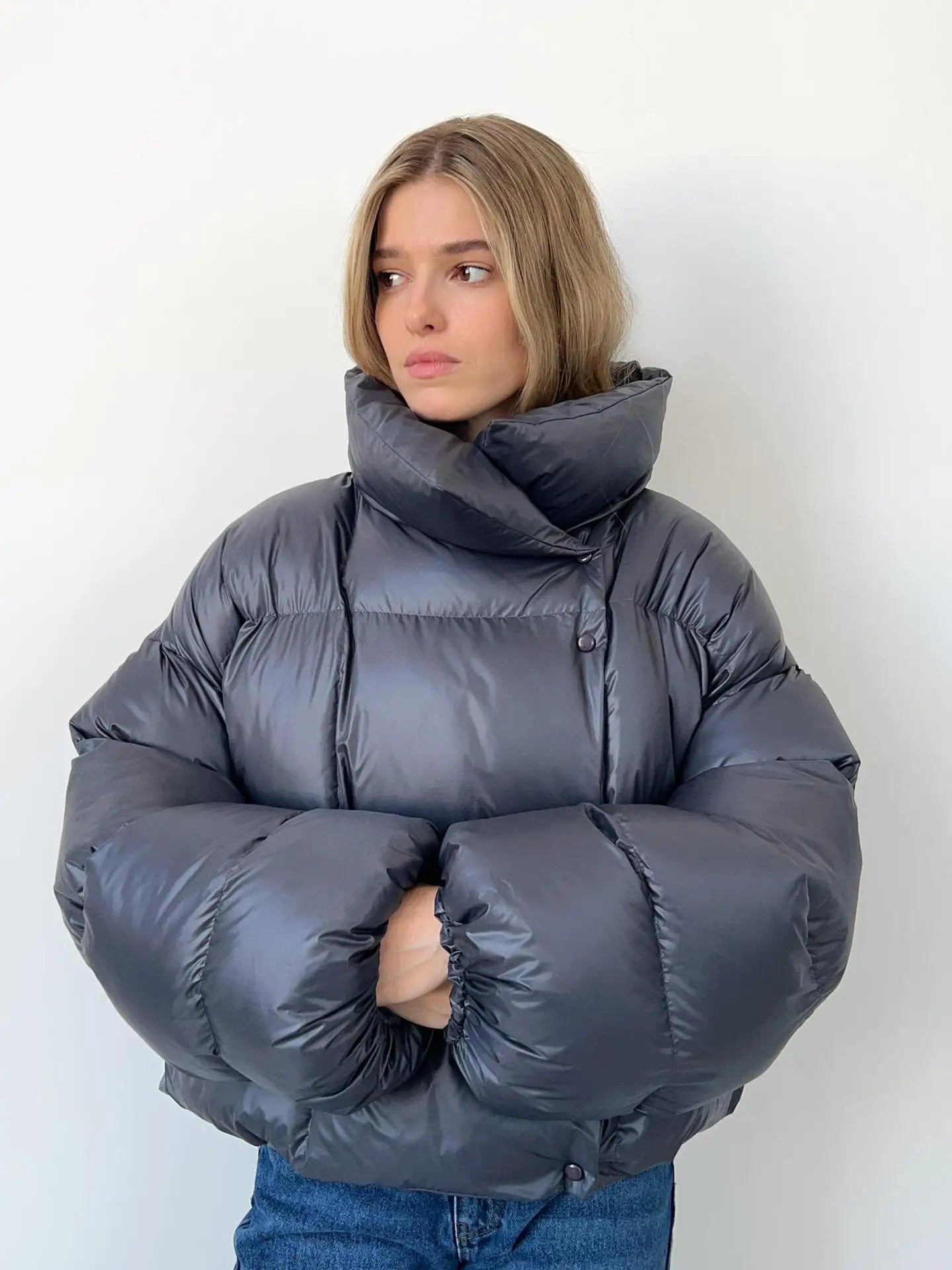 Damen Oversize-Daunenjacke Warm