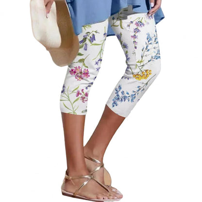 Eveloria Damen Sommerhosen Blumenmuster
