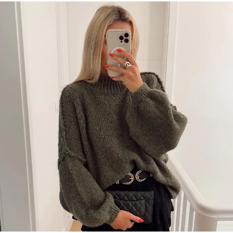 Damen Oversize Strickpullover