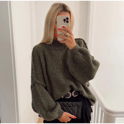Damen Oversize Strickpullover