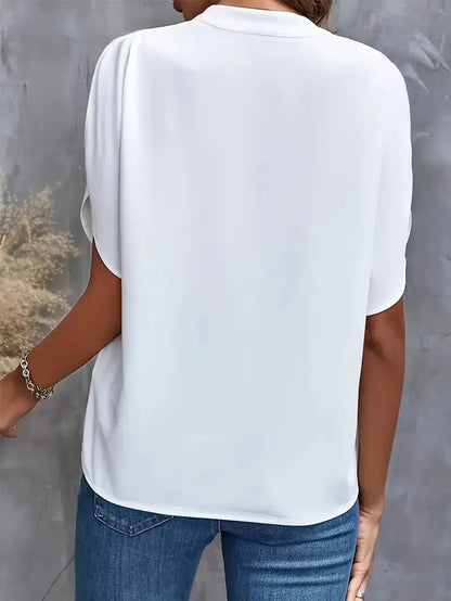 Damen Bluse V-Ausschnitt Zeitlose Eleganz