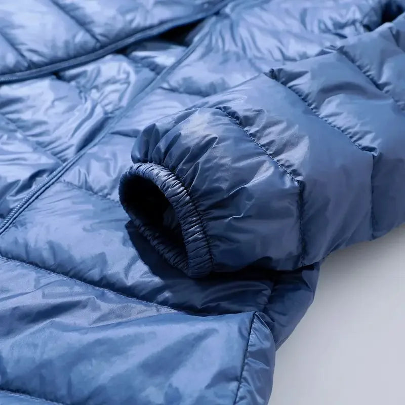 Eveloria Damen Pufferjacke Daunen Leicht Abnehmbare Kapuze