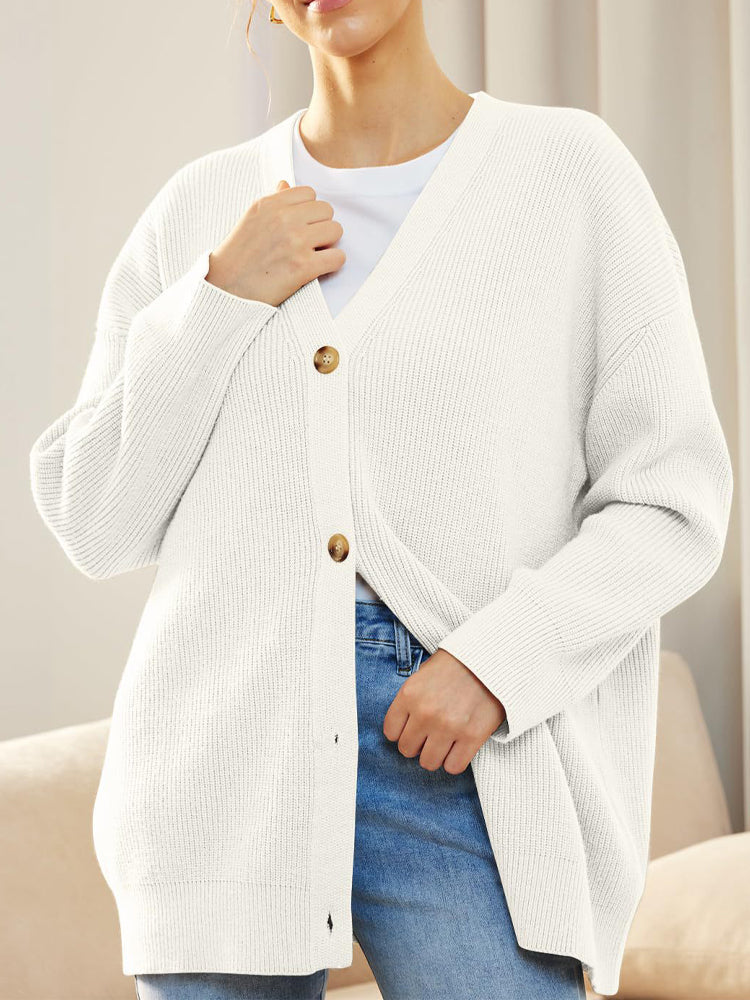 Eveloria Damen Gestrickte Strickjacke Herbst