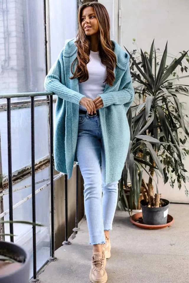 Eveloria Damen Fledermaus Strickjacke