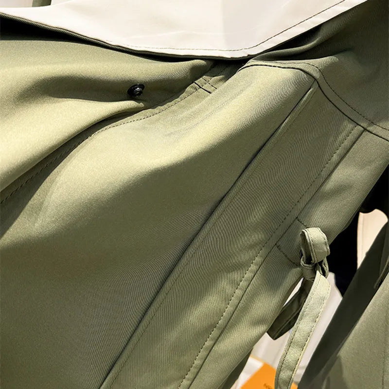 Damen Übergangsjacke Moderner Layer-Look Beige