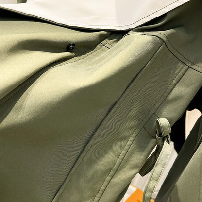 Damen Übergangsjacke Moderner Layer-Look Beige
