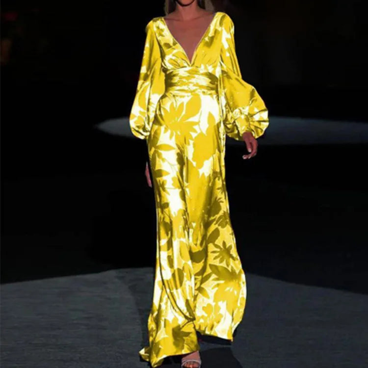 Damenkleid V-Ausschnitt Modisch