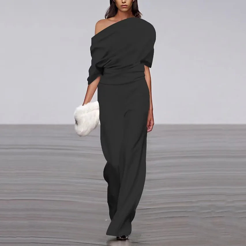 Eveloria Damen Overall Einlinien Ausschnitt Elegantes Design