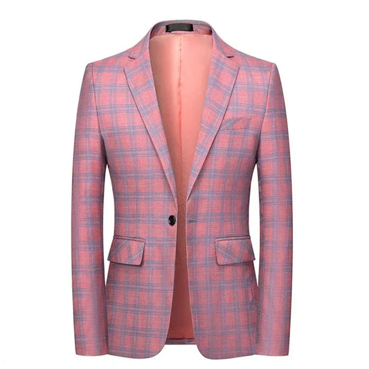 Guillano Damen Karo Blazer Rosa - Norvielle