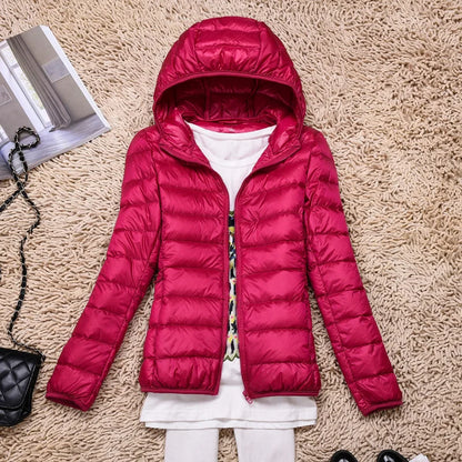 Eveloria Damen Daunenjacke Ultraleicht Mit Kapuze