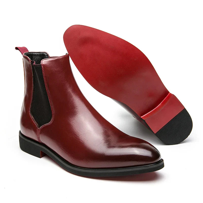 Herren Chelsea Boots mit roter Sohle Klassisches Design