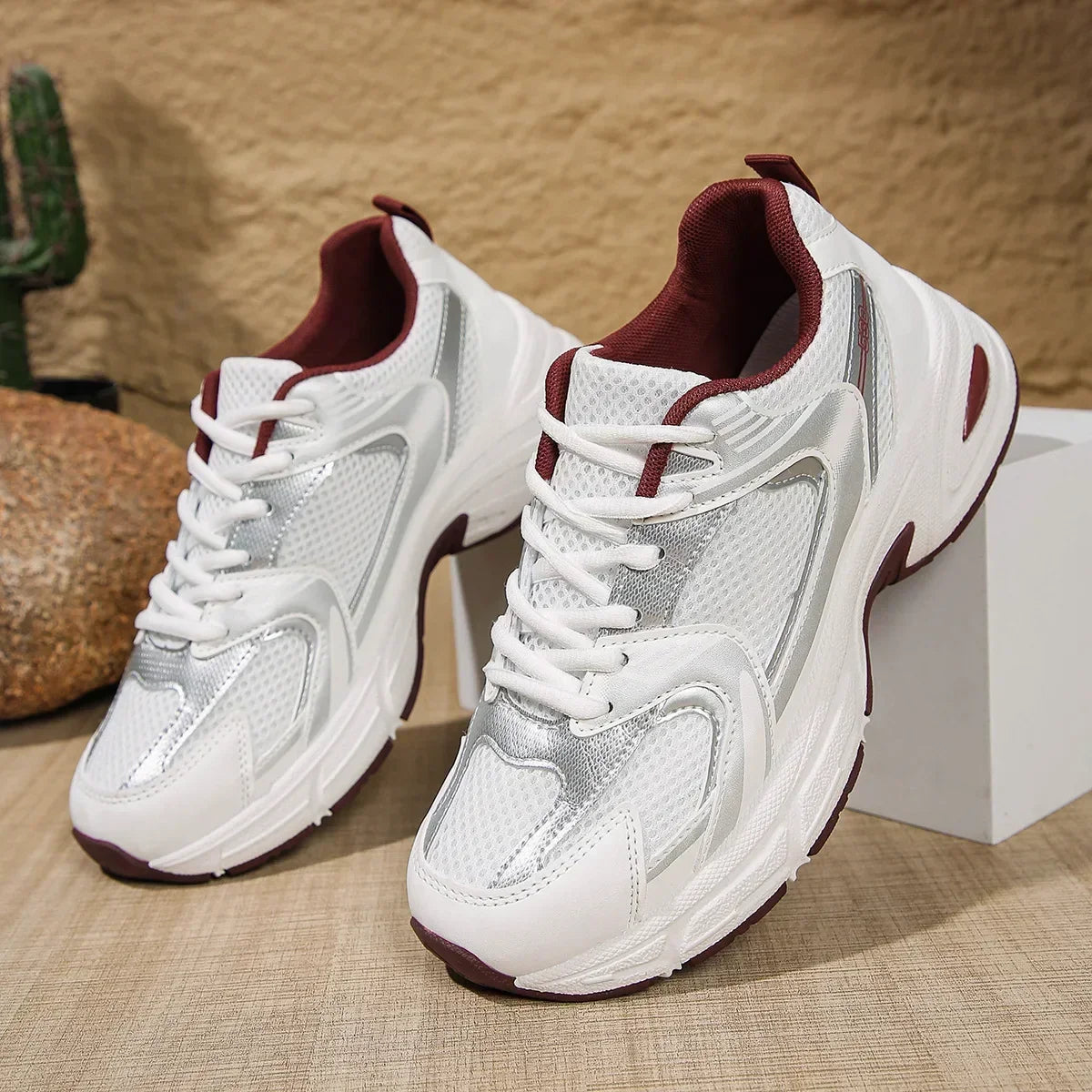 Damen Chunky Sneaker Schnürverschluss