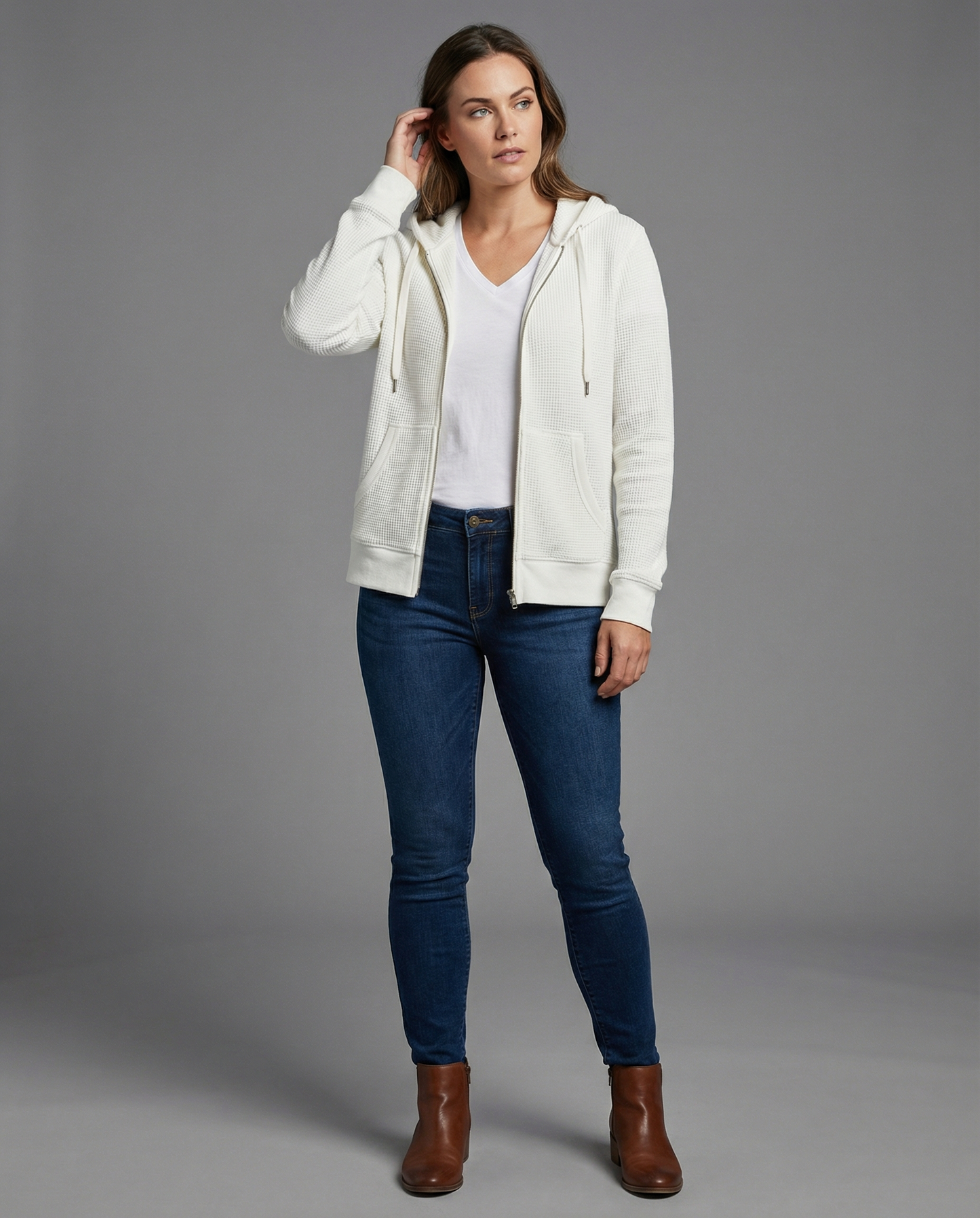 Damen Freizeitjacke Kariert Baumwolle Blau - Eveloria
