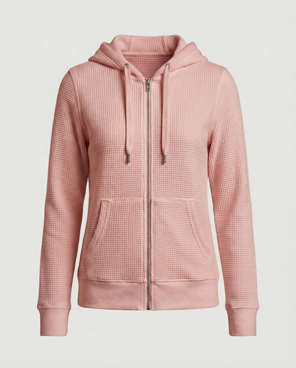 Damen Freizeitjacke Kariert Baumwolle Blau