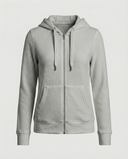 Damen Freizeitjacke Kariert Baumwolle Blau