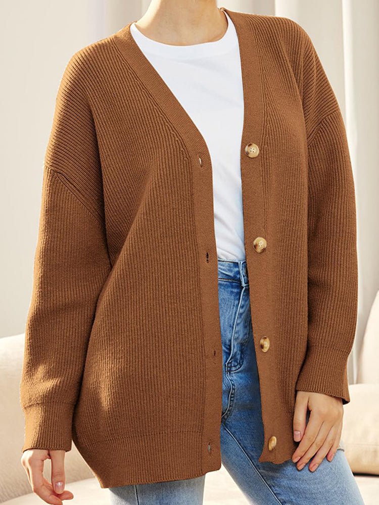 Eveloria Damen Gestrickte Strickjacke Herbst