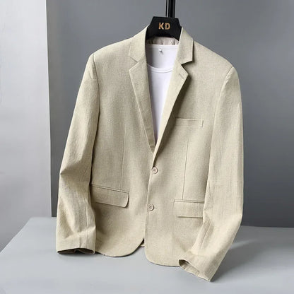 Herren Leinenblazer Elegant Beige