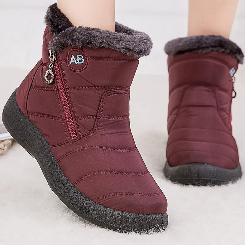 Eveloria Damen Schneestiefel Mid-Calf Wasserabweisend Kunstfell