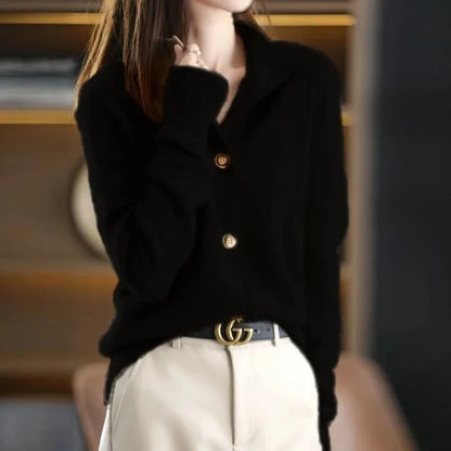 Damen Cardigan Strickjacke Winter