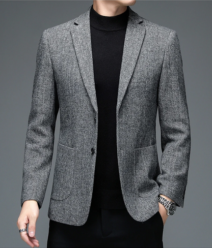 Herren Blazer Grau Elegantes Design